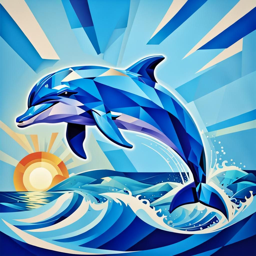 Dolphin Cubism   by @MsRachelSara