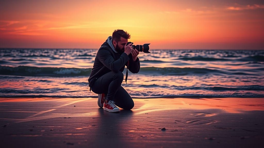 Photographer's Day at the Beach  by @Textured Color