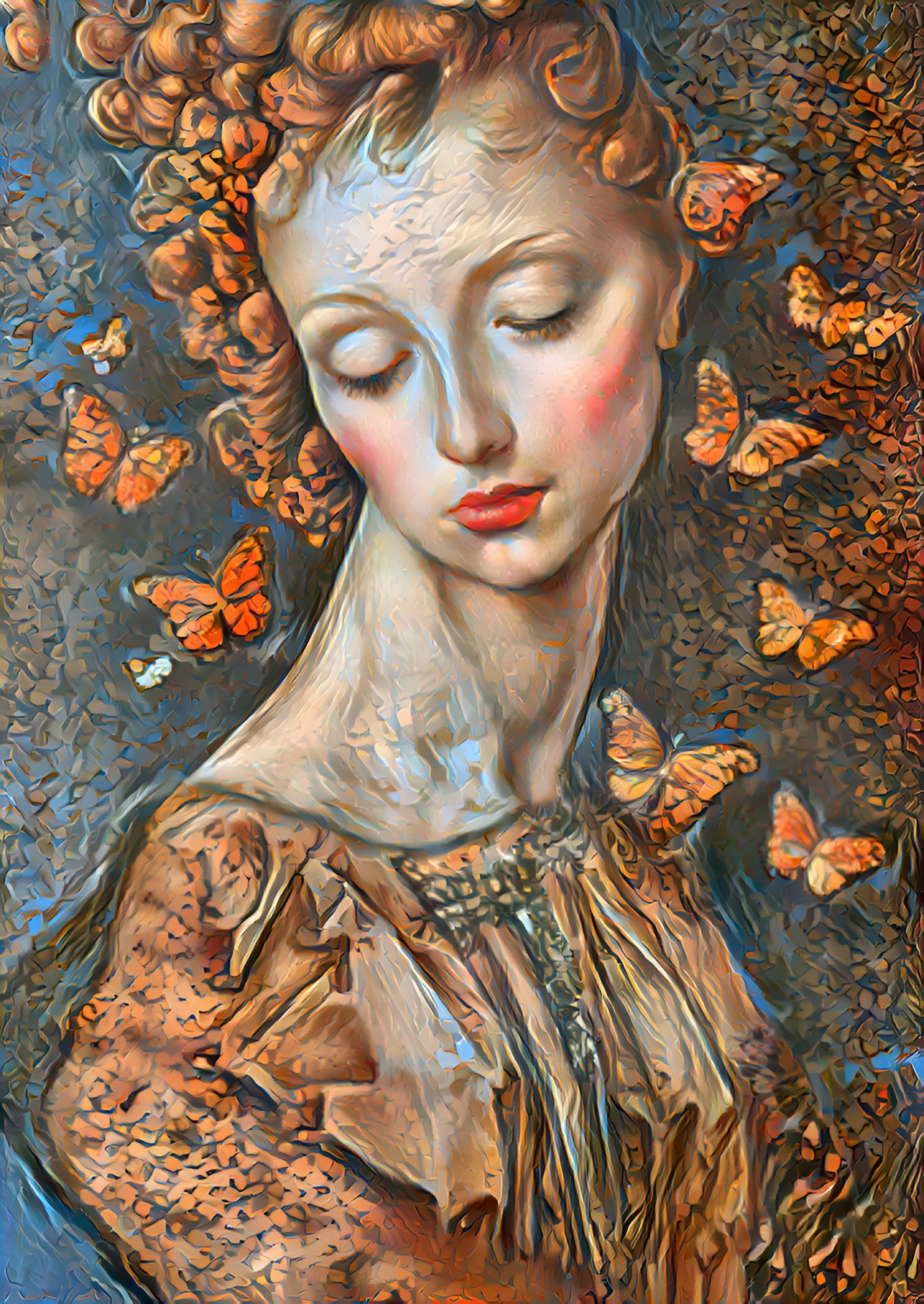 orange butterflies