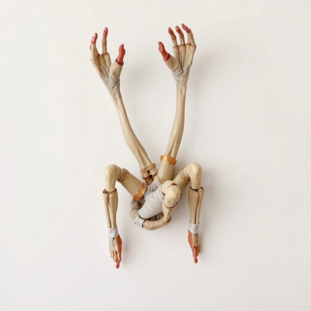 Surreal Contortionist Cluster with Rearranged Limbs