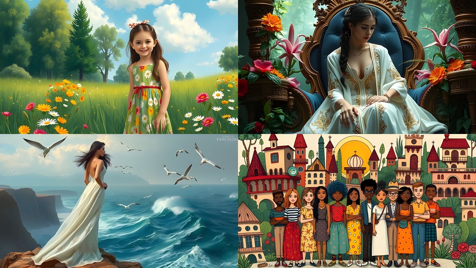 Enchanted Crystal Trees in Whimsical Wizarding World