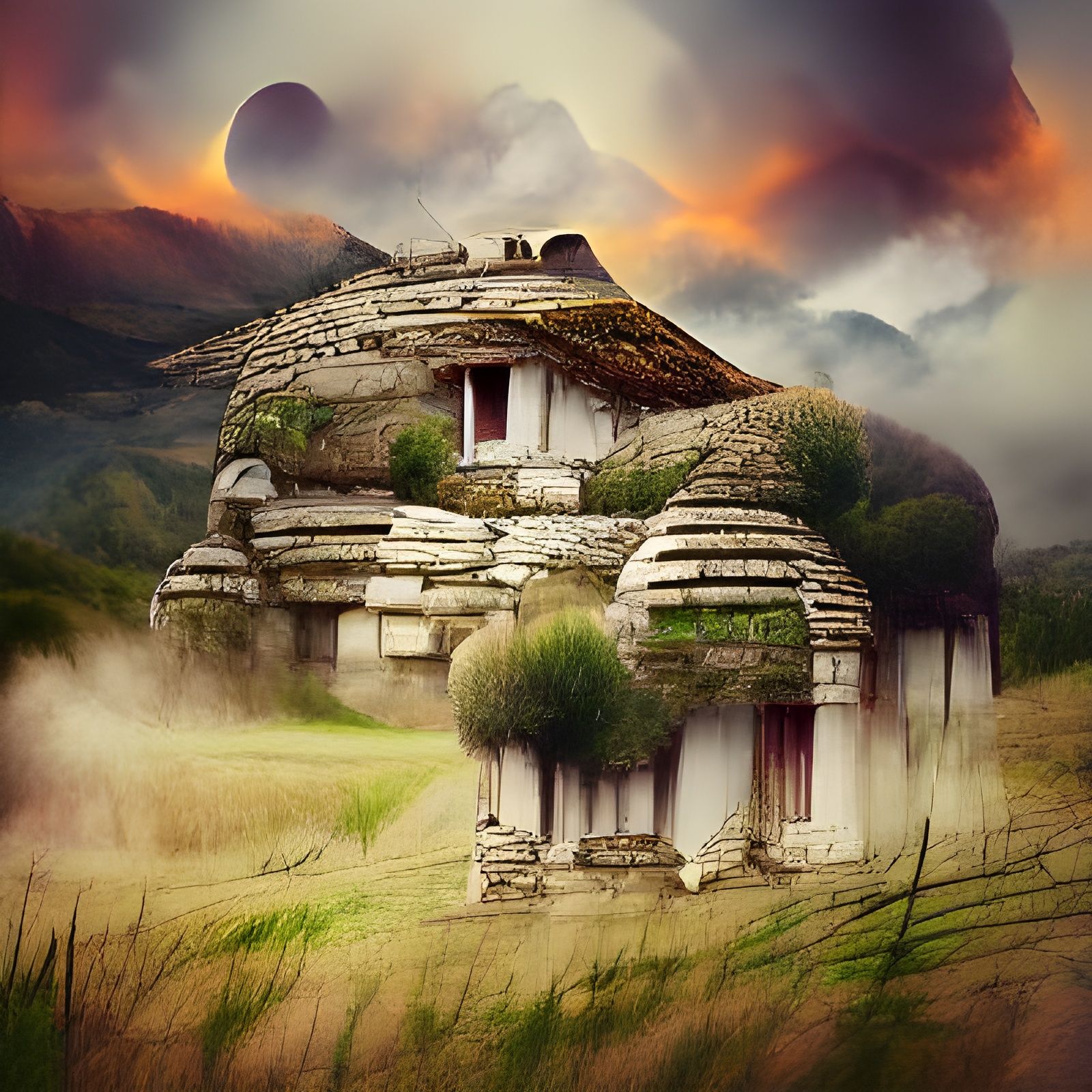 Ancient Cottage On The Hills Ai Generated Artwork Nightcafe Creator