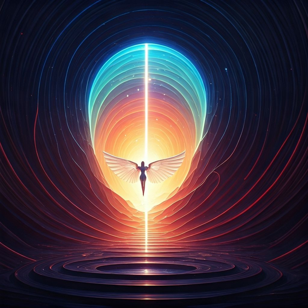 Glowing Portal to Another Dimension with Astral Beings