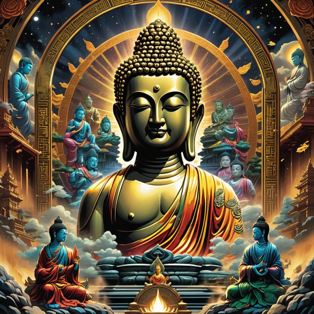Buddha and Mahasattvas in Comic Book Art