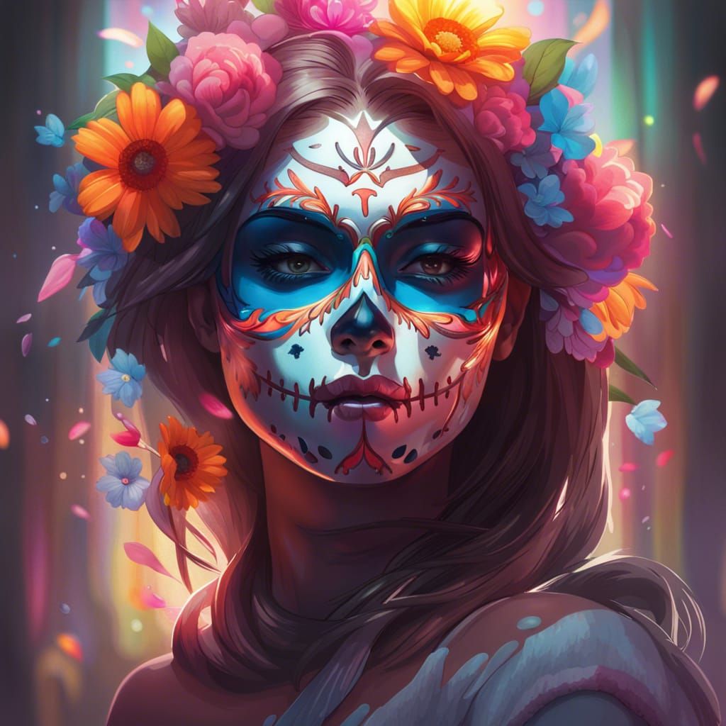 Día de los Muertos 🏵️🥰🏵️ - AI Generated Artwork - NightCafe Creator