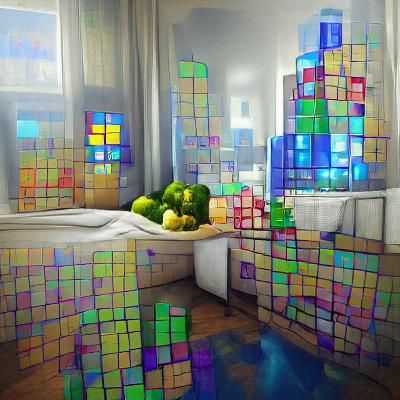 Tetris 8k resolution CryEngine hyperrealism impressionism