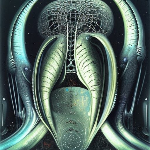 Cosmic bubbles. H.R. Giger