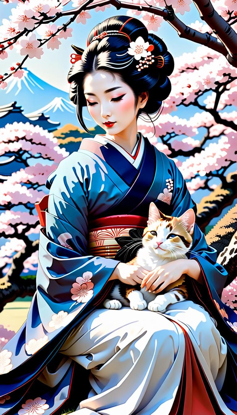 Geisha and her kitten
