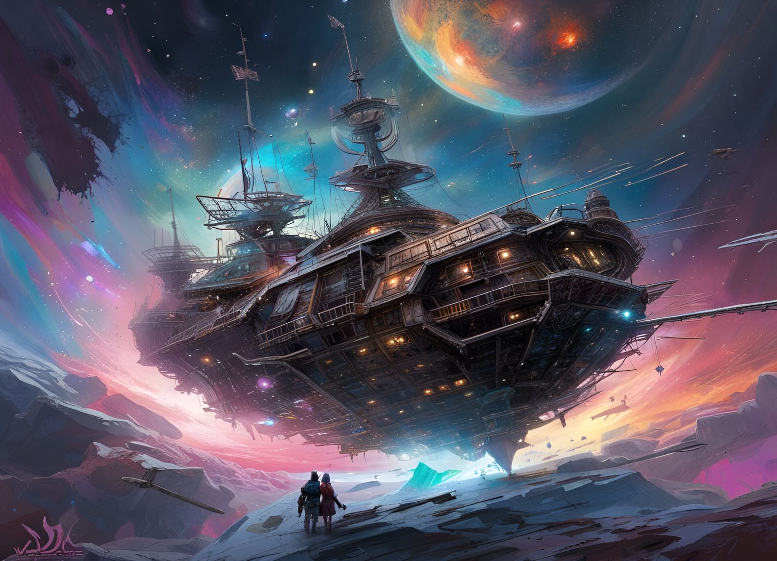 Futuristic Space Pirate Ship Ai Generated Artwork Nightcafe Creator 6169