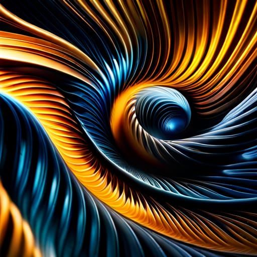 Freeform ferrofluids, beautiful dark chaos, swirling black frequency 8k resolution concept art dynamic lighting hyperdet...