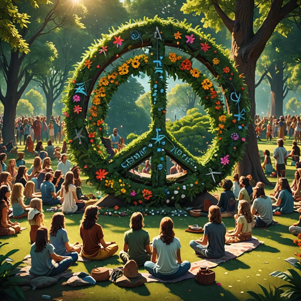 Peace meditation, summer of '69  by @Burak