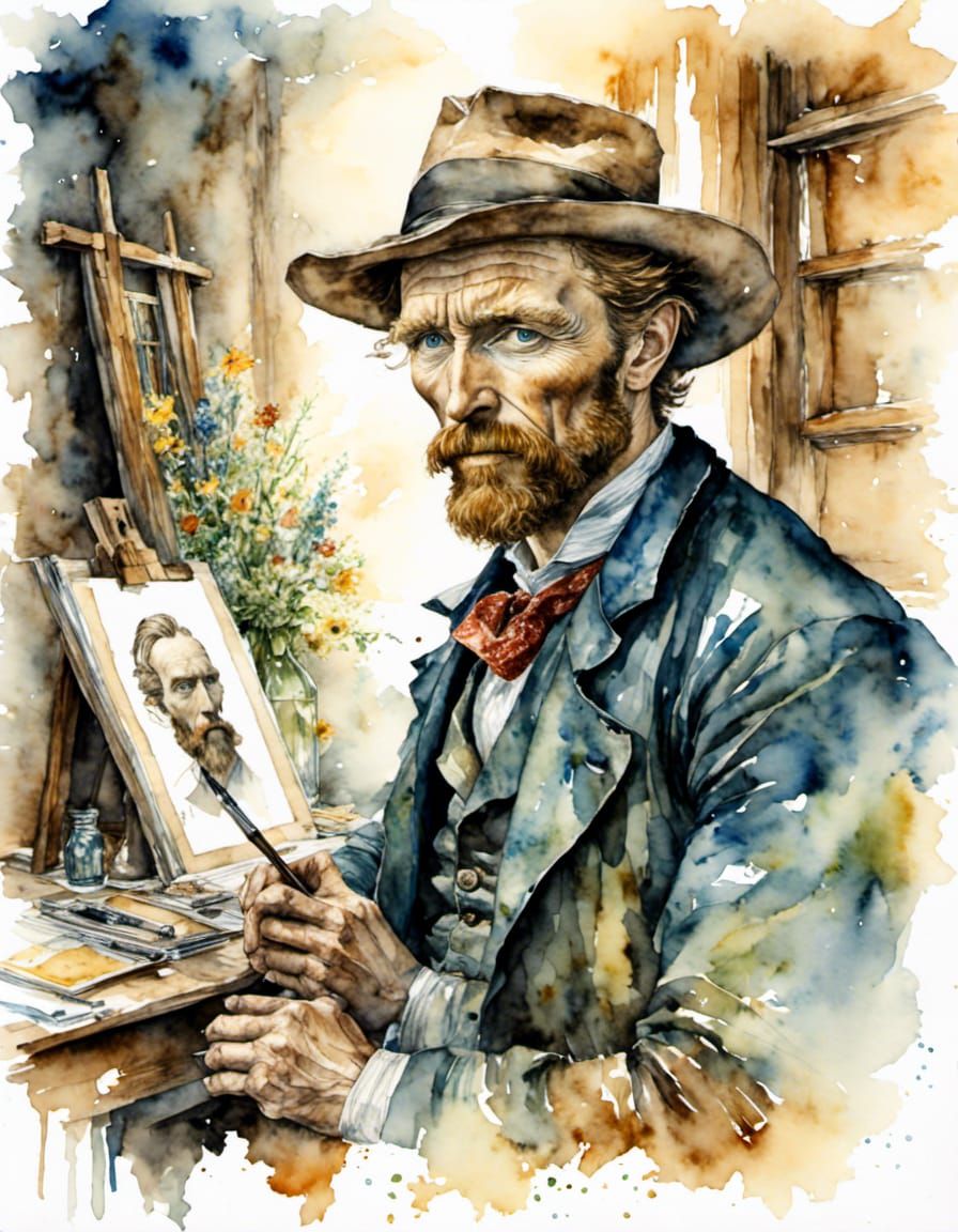 Recreation of Vincent Van Gogh Self Portrait