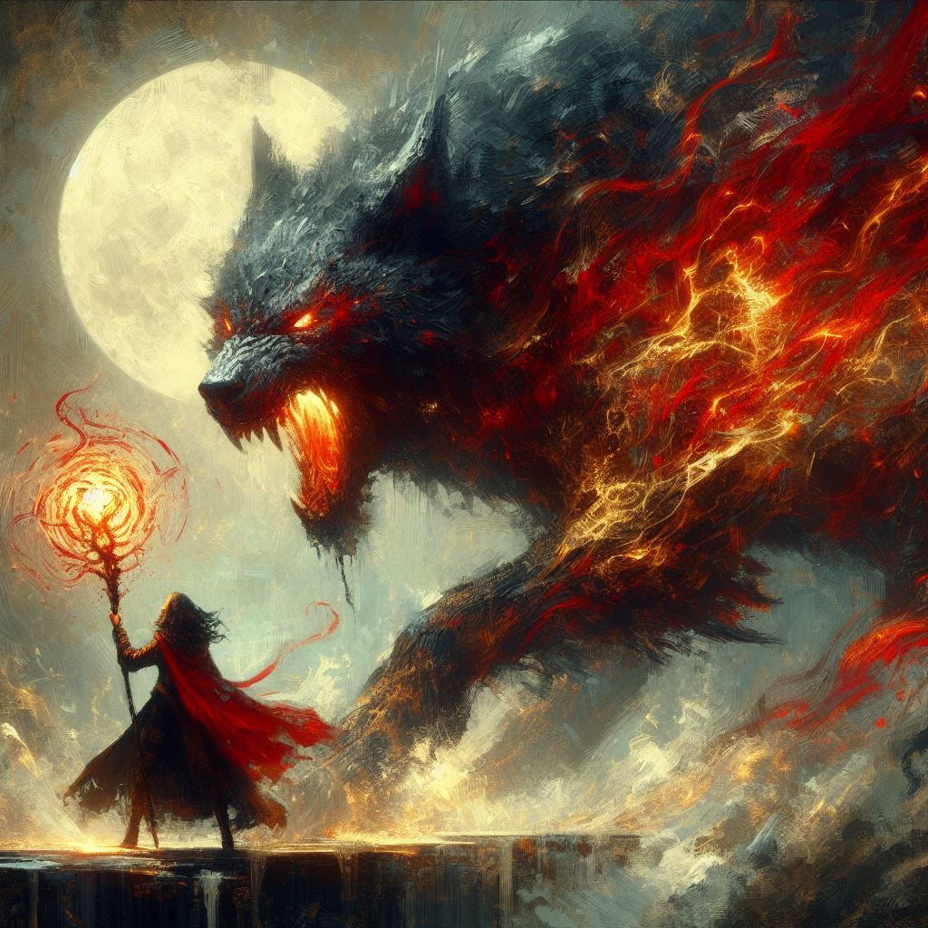 Red Mage vs the Dire Wolf