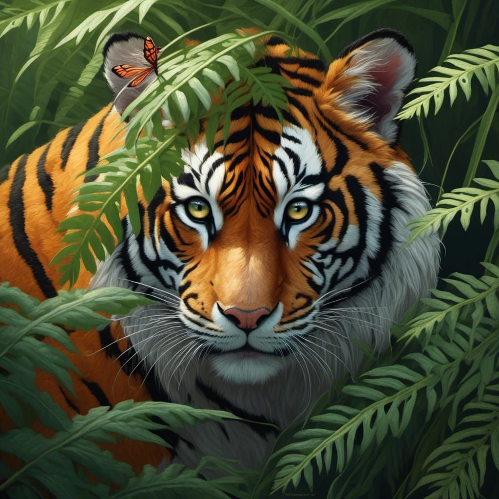 JUNGLE PORTRAITS - TIGRESS - AI Generated Artwork - NightCafe Creator