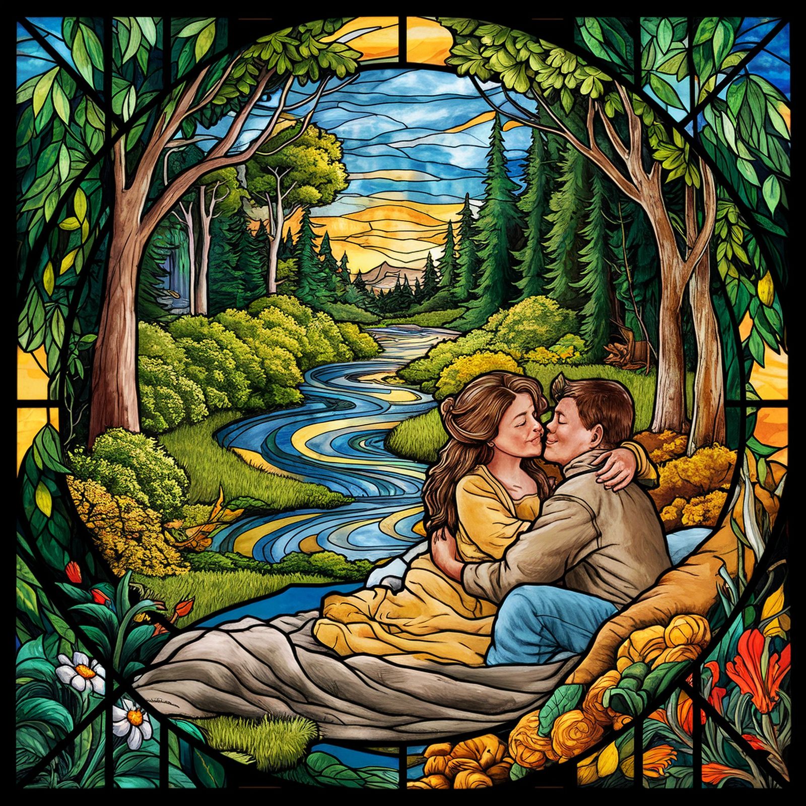 LOVERS IN THE WOOD.