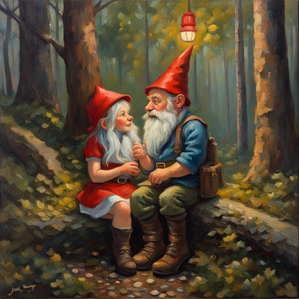 These gnomes are in love  by @undefined