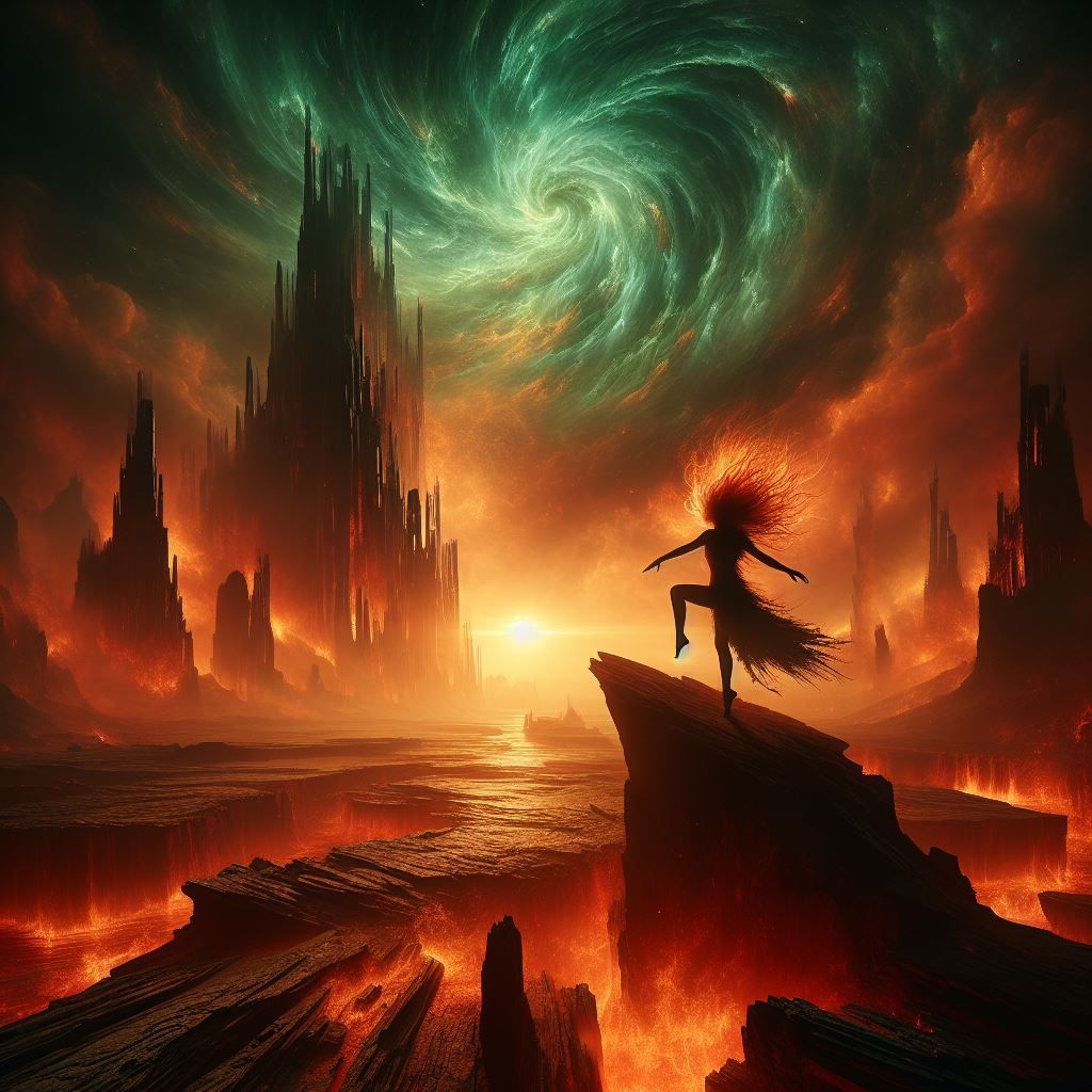 Ethereal Dance Amidst Chaos