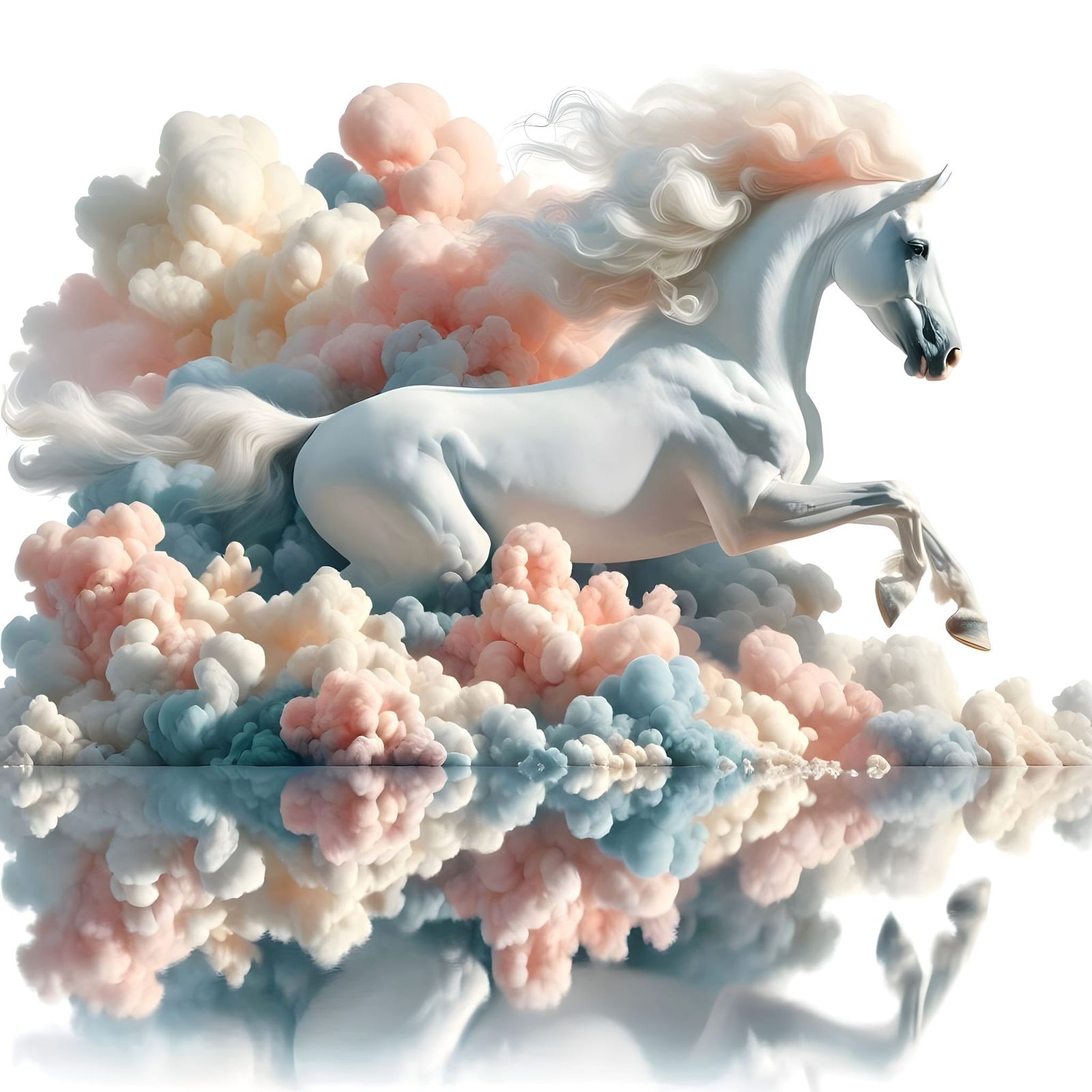 pastel-colored clouds