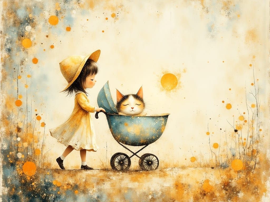 Girl plays with cat  by @thriftysoul