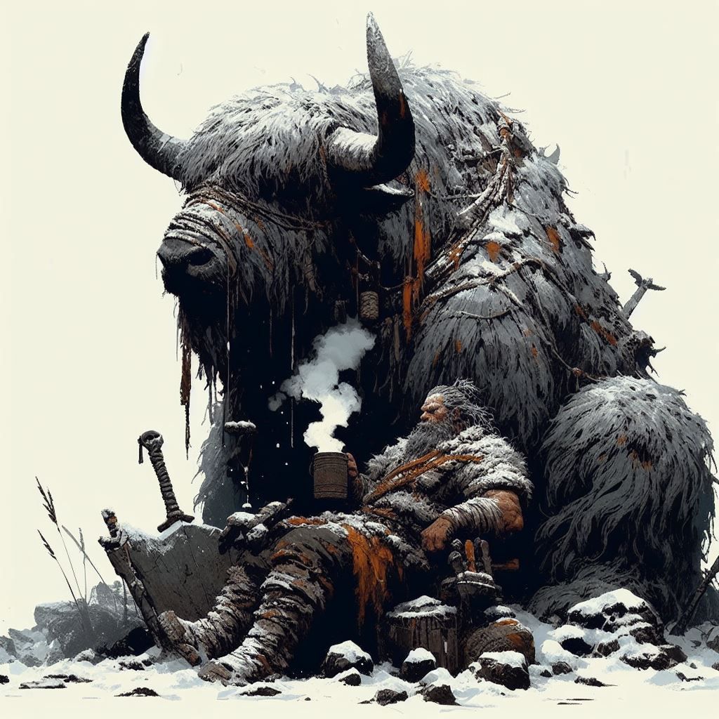 Tea Time with his Yak