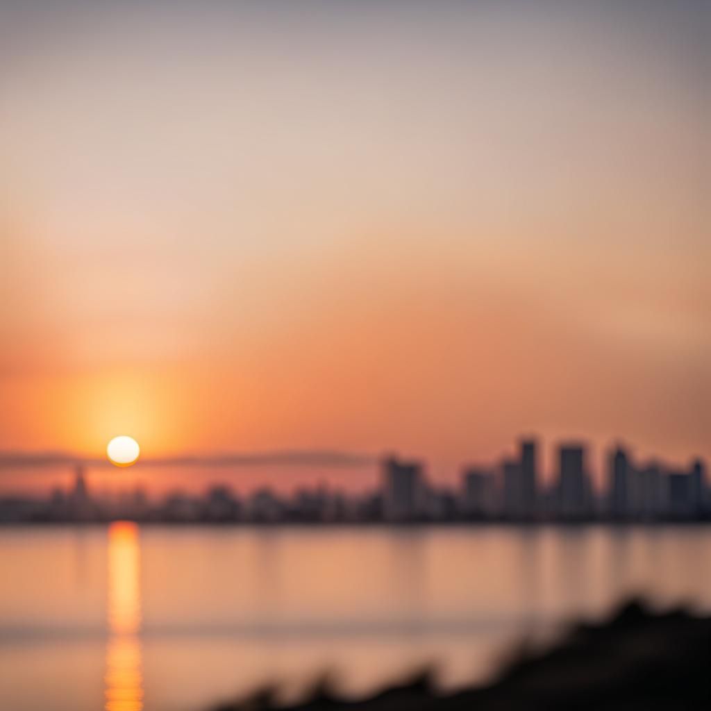 Sunset over the bay