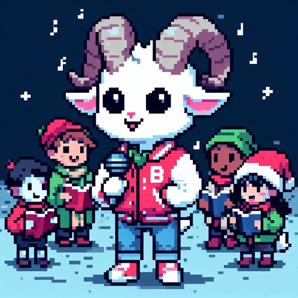 Little Jack Christmas Caroling with his Friends