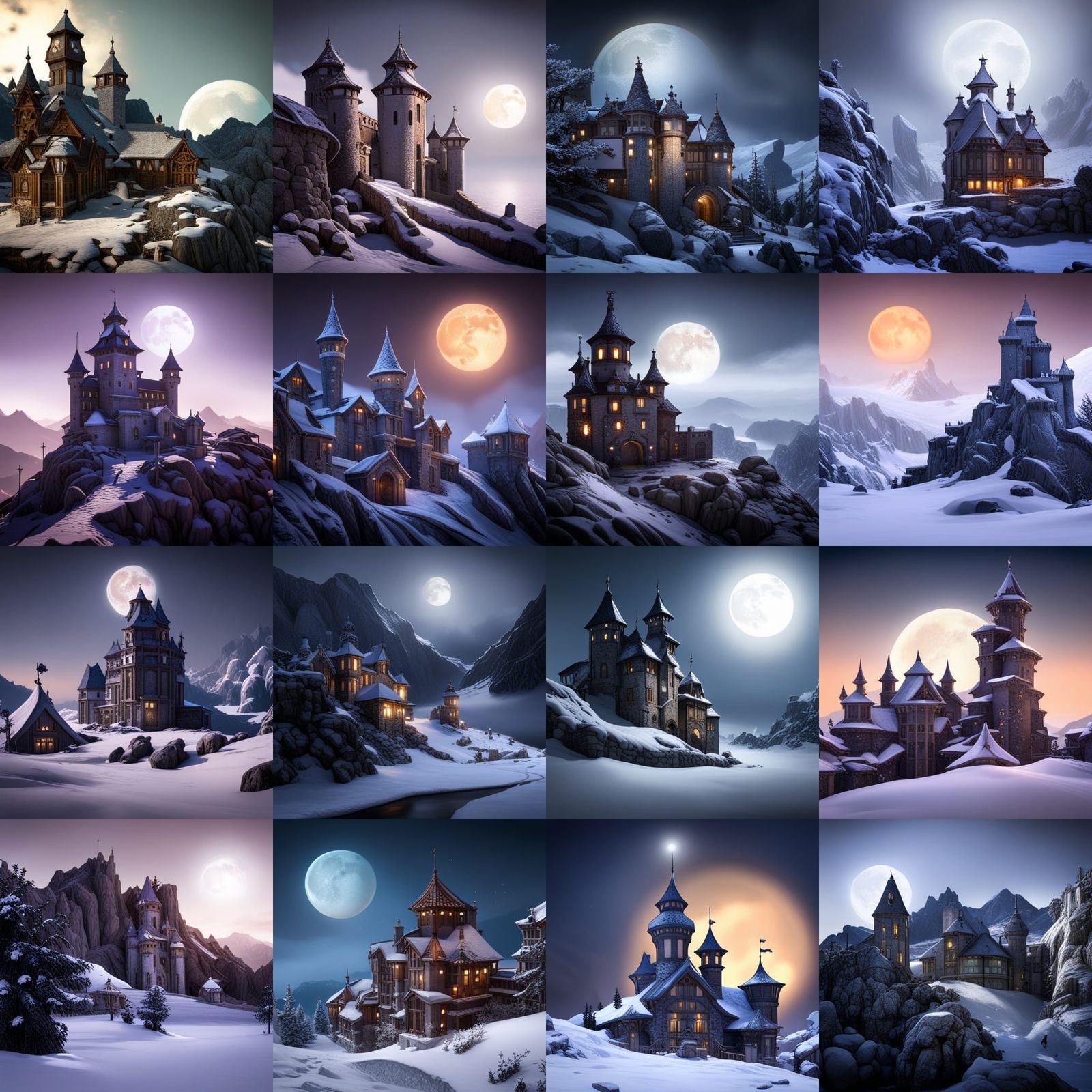 Snowy Moon Castle