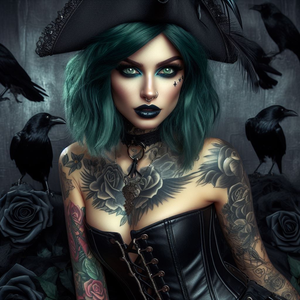 Femme Gothic Tatoué