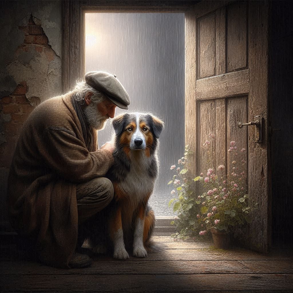 While the storm passes, we'll stay here, my friend 😊😊👍🐶