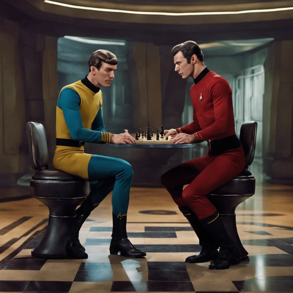Star Fleet Officers Playing Chess 2
