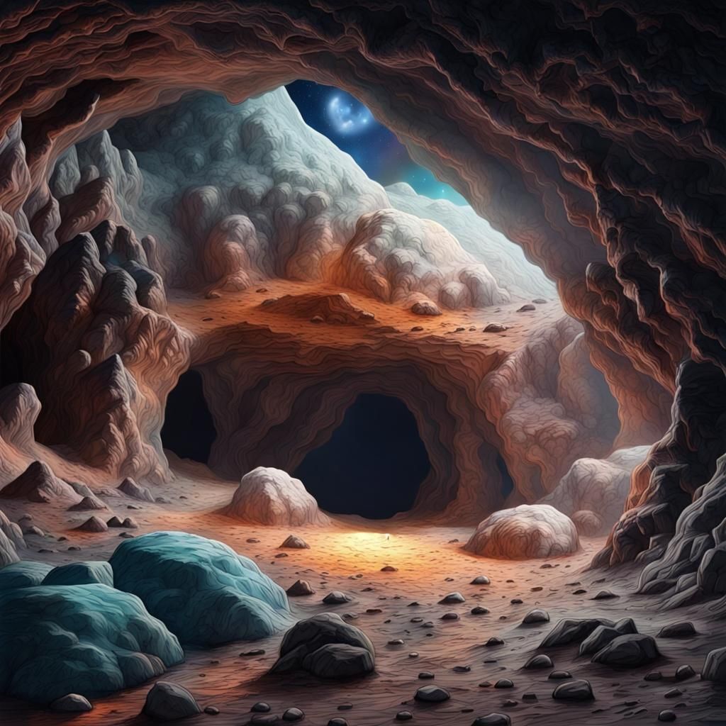 A cave on the moon