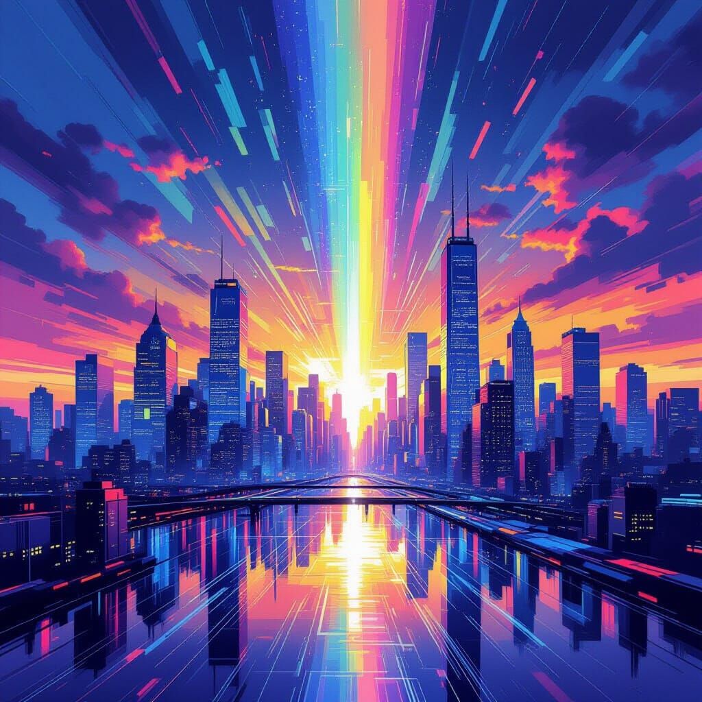 Built on code, wrapped in colour—welcome to the city of the future.