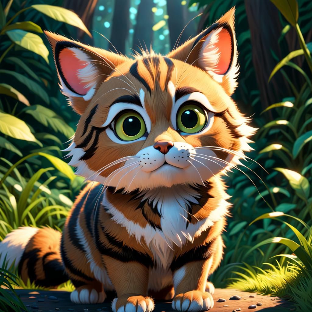 Adorable Raccoon Concept Art in Ghibli Style