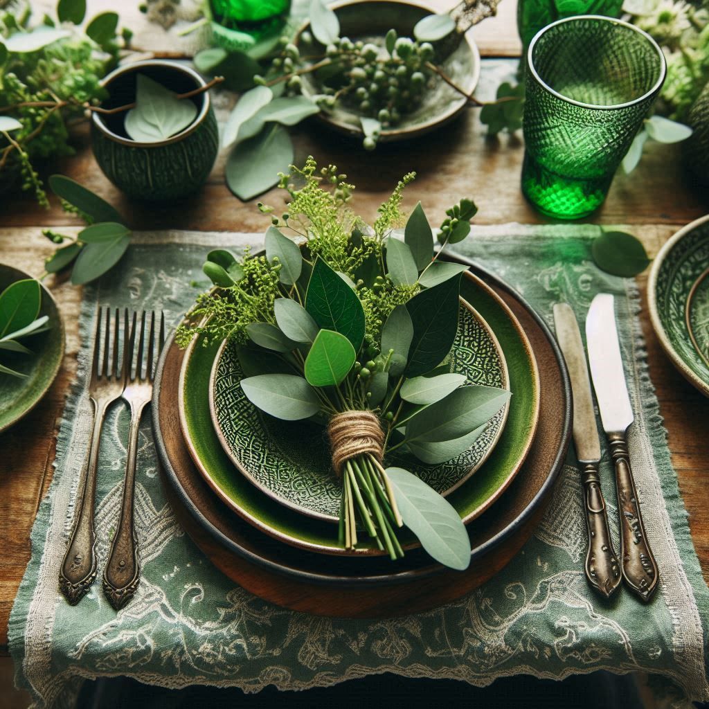 Boho Folliage Table Setting