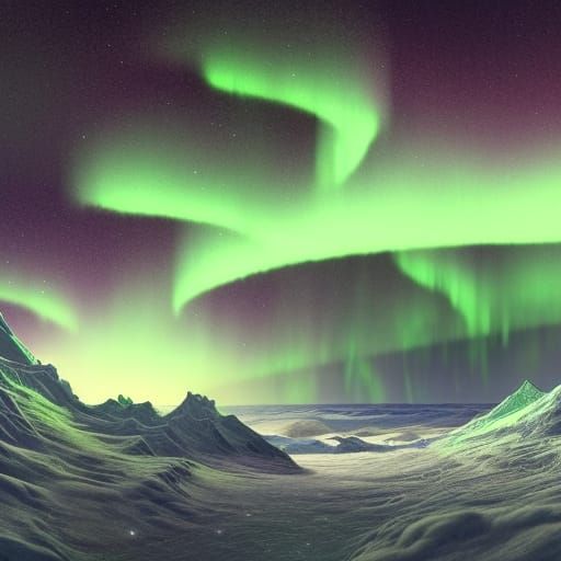 aurora Borealis snow