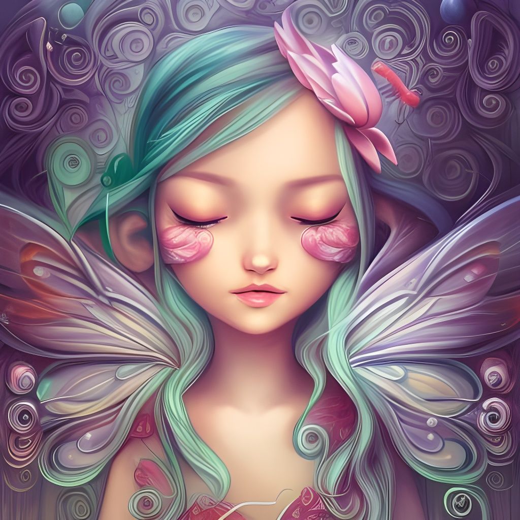 Cotton Candy Fairy - AI Generated Artwork - NightCafe Creator