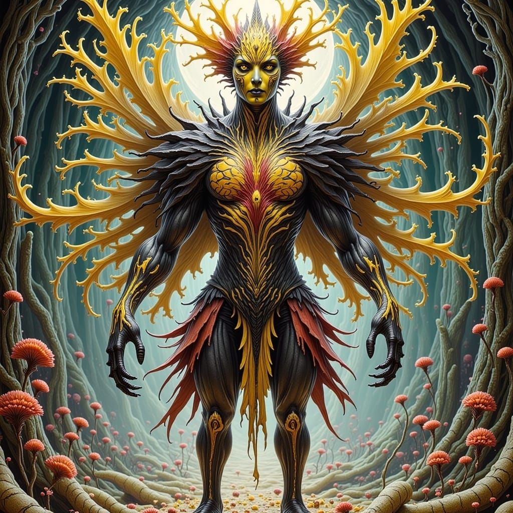 Humanoid bird man, tengu, full body <lora:Protozoa:1.0> 