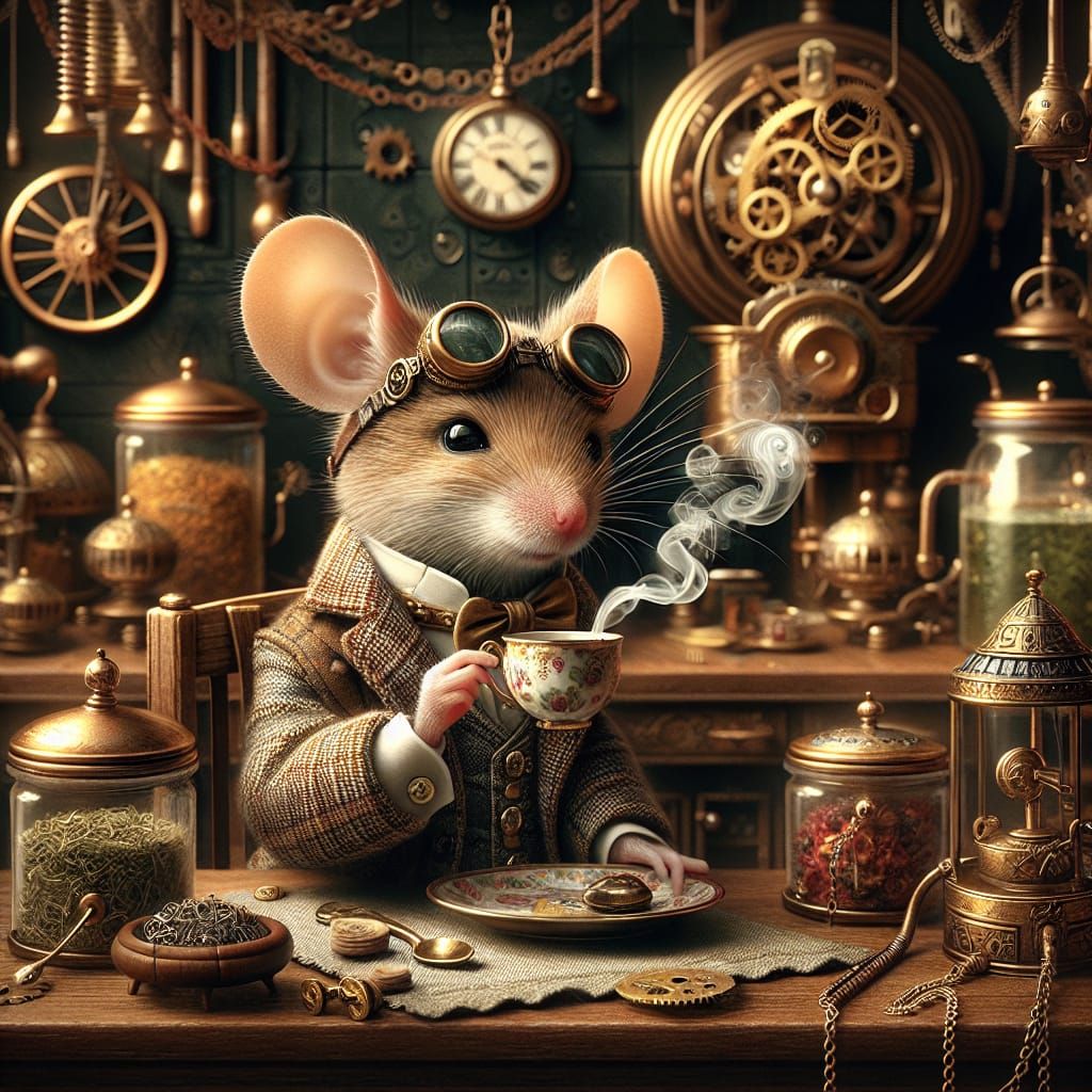 The Steampunk Knight's Tea Break  by @Andy Wicker