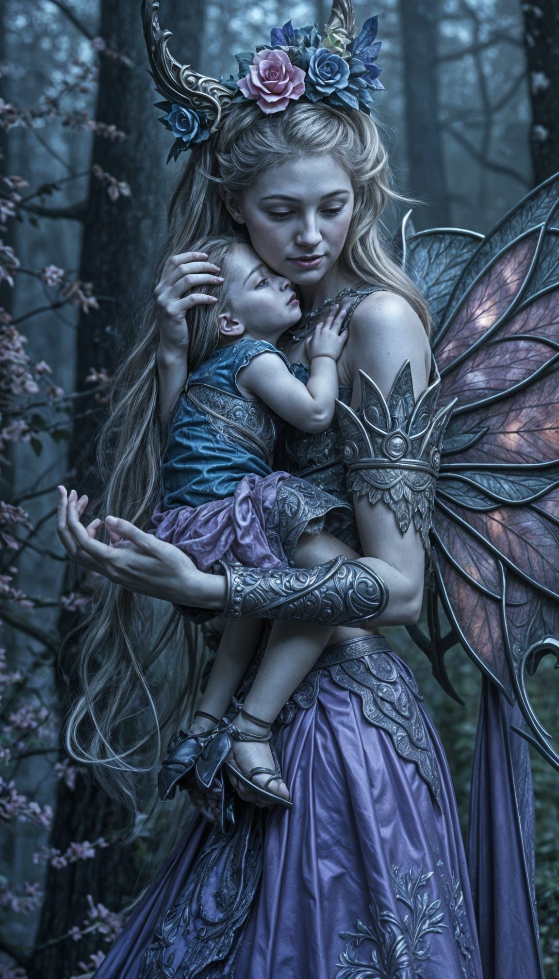 Mother and daughter Fairys, hyper-detailed, hyper-realistic ...