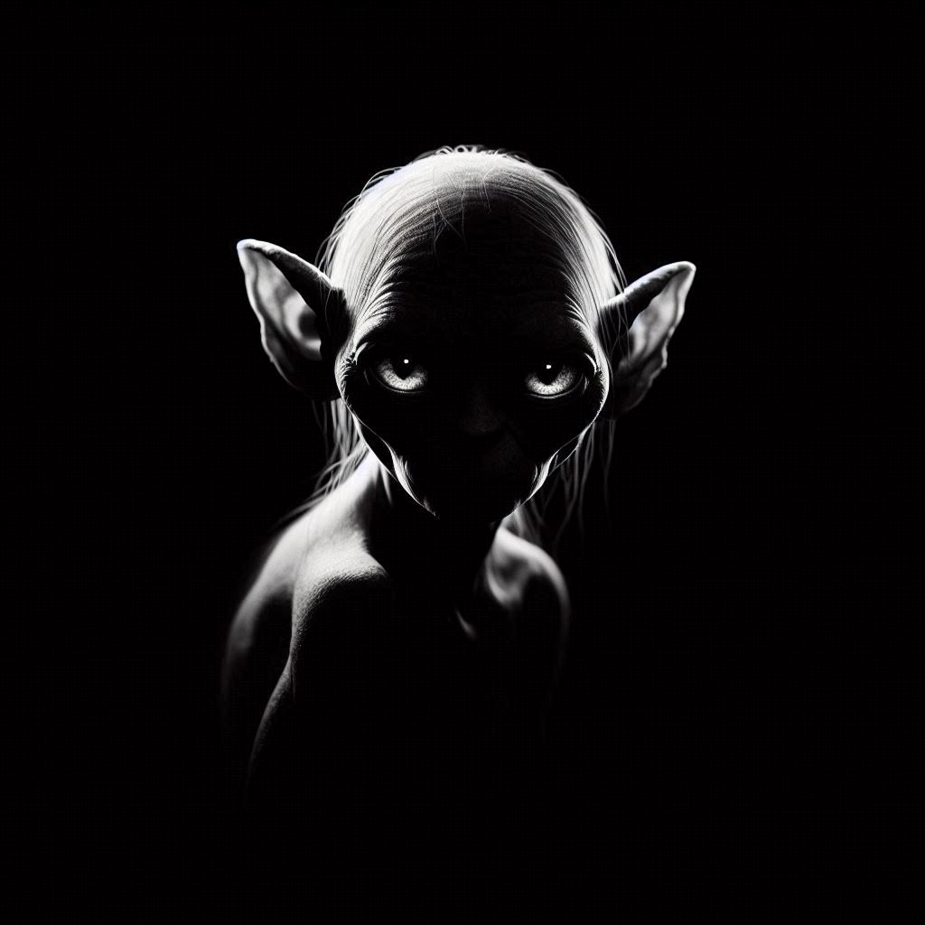 Silhouette of Gollum