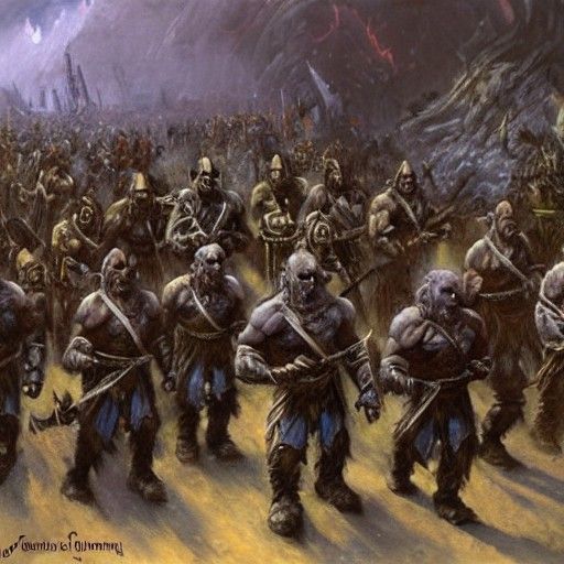 An army of orcs led by azog the defiler - AI Generated Artwork ...