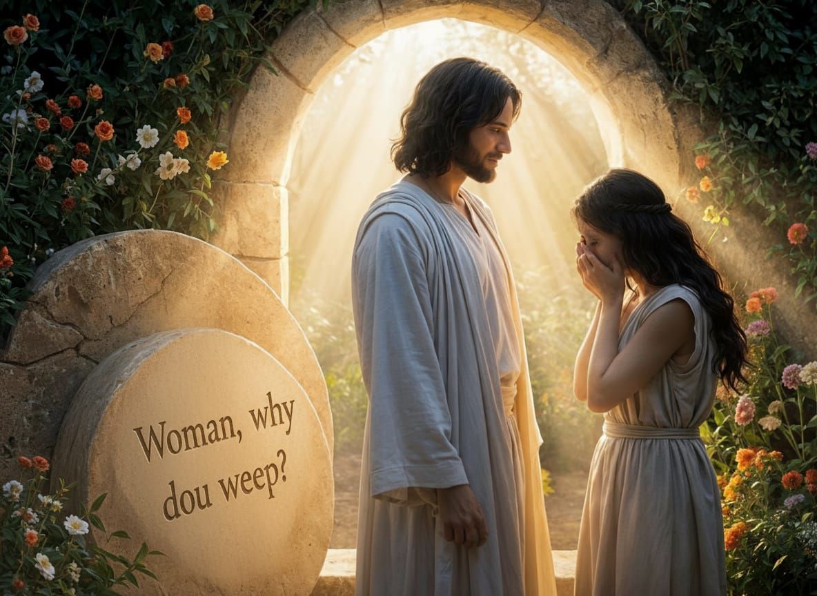 Woman, why do you weep? John 20: 15  by @4bguy