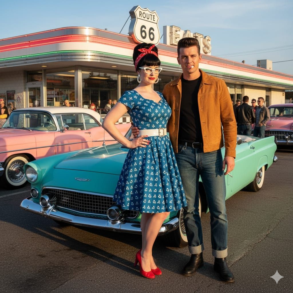 Vintage rockabilly / pin-up style
