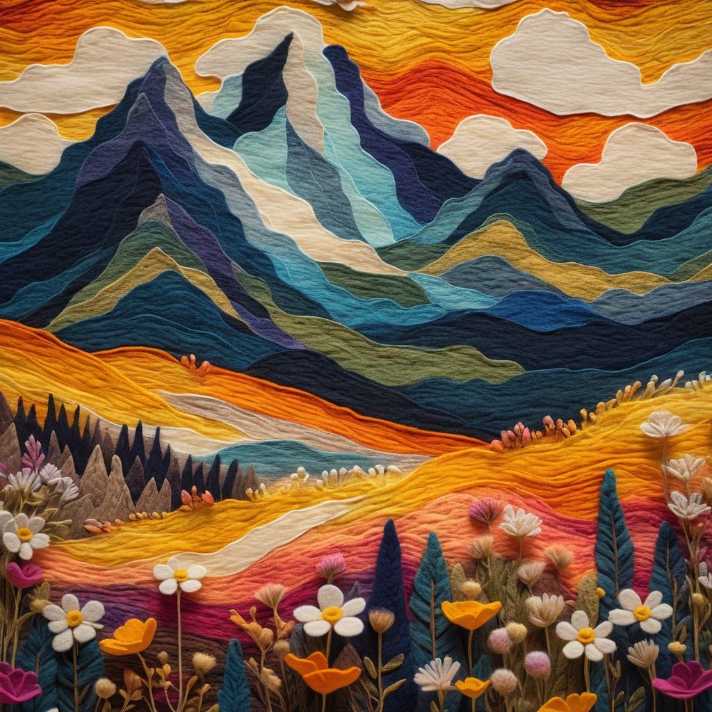 Summer in the Mountains: felt  by @Crafter5280