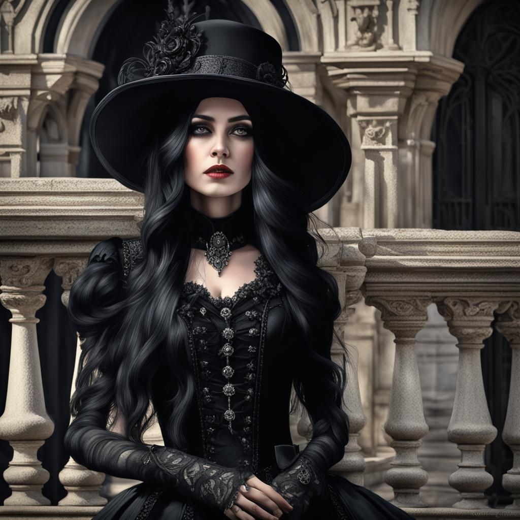 Photorealistic portrait of a stunning gothic Victorian. - AI Generated ...