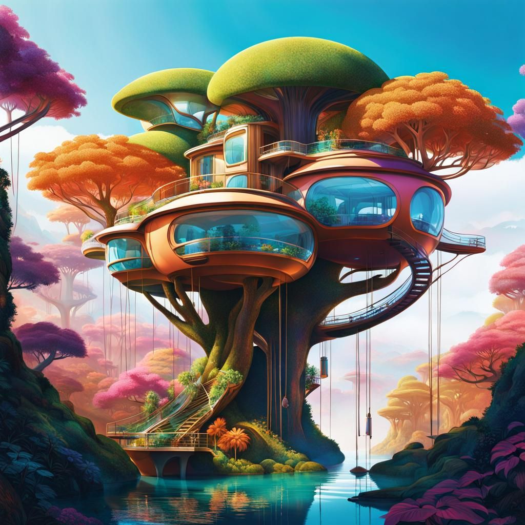 Futuristic Tree House  by @CMK