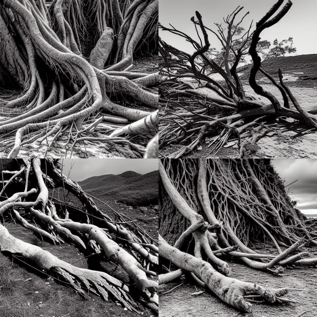 Ragged and windswept, each stunted tree struggled to survive