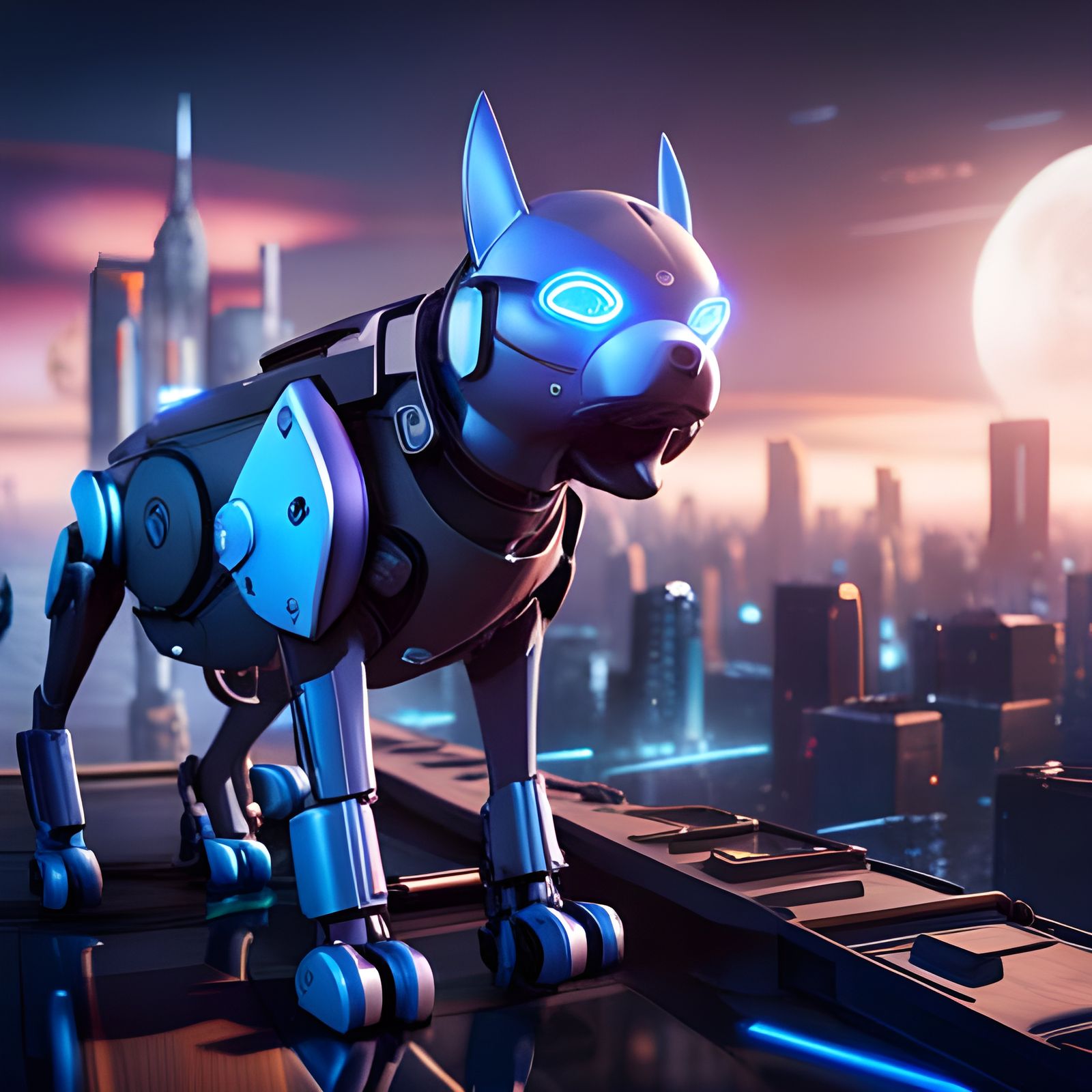 Dystopian Watch Dog V2 - AI Generated Artwork - NightCafe Creator