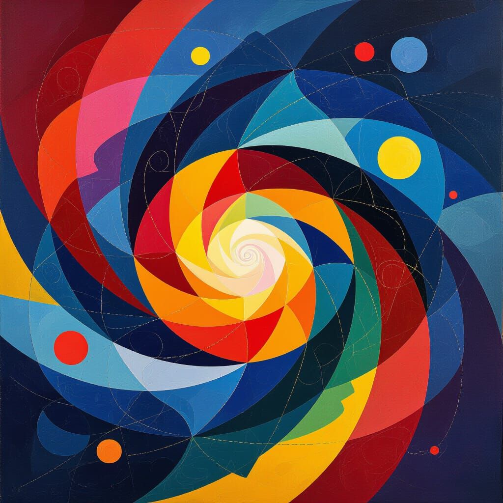 Vibrant Abstract Energy in Swirling Colors