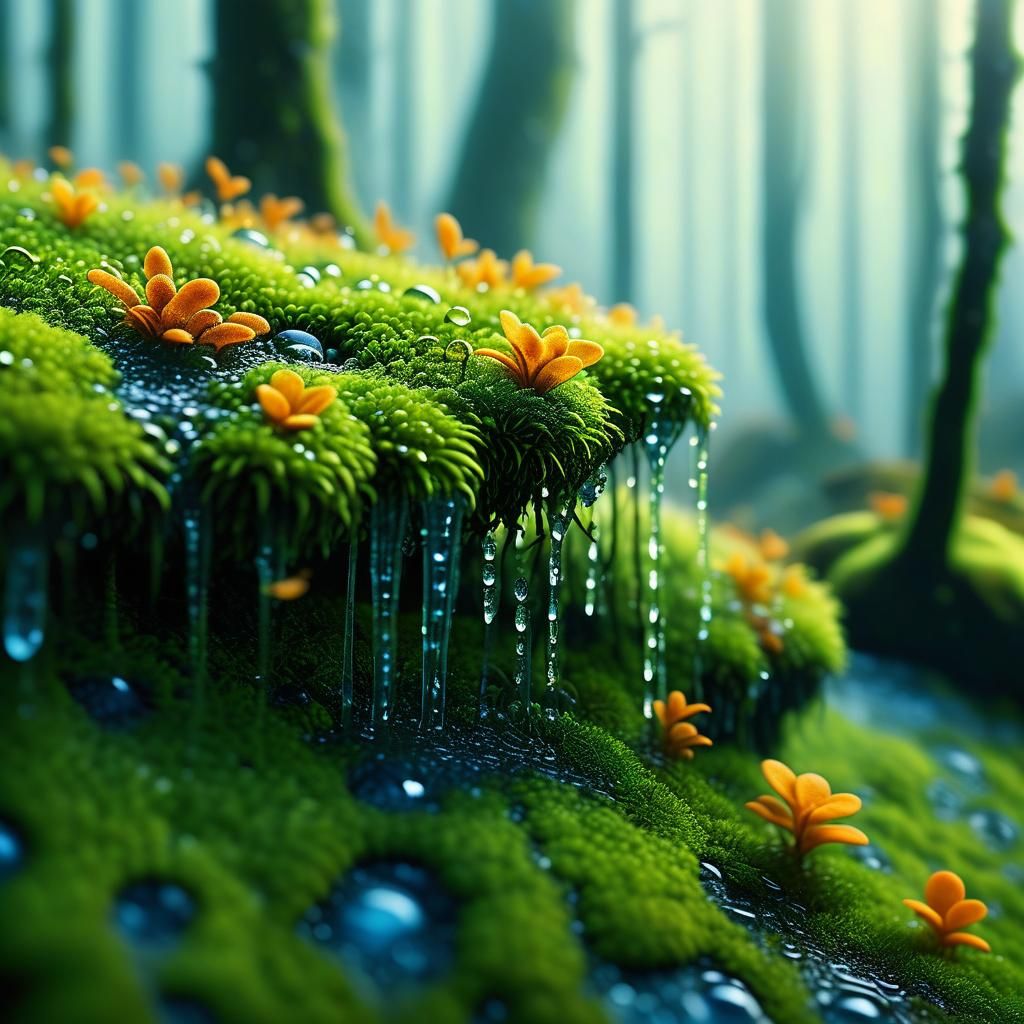 world of moss  by @Jesterka Lizard